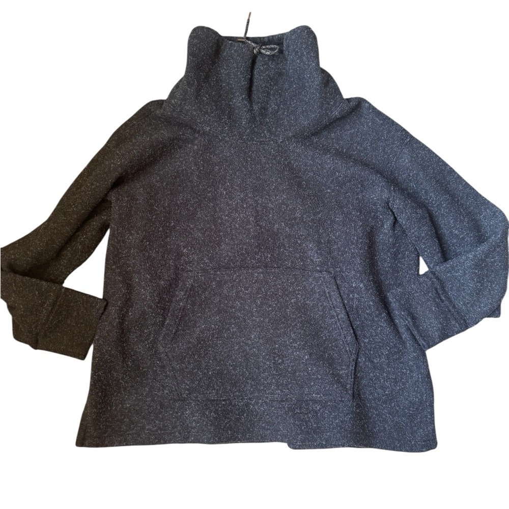 Nike Charcoal Cowl Neck Pullover Sweater, Size Small, Gold Swoosh, Comfort